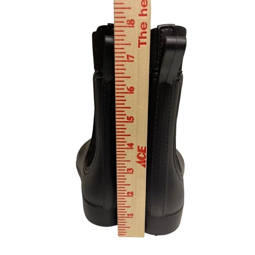 Catherine Malandrino Chelsea Rainboot Black Pull On Size 8 39